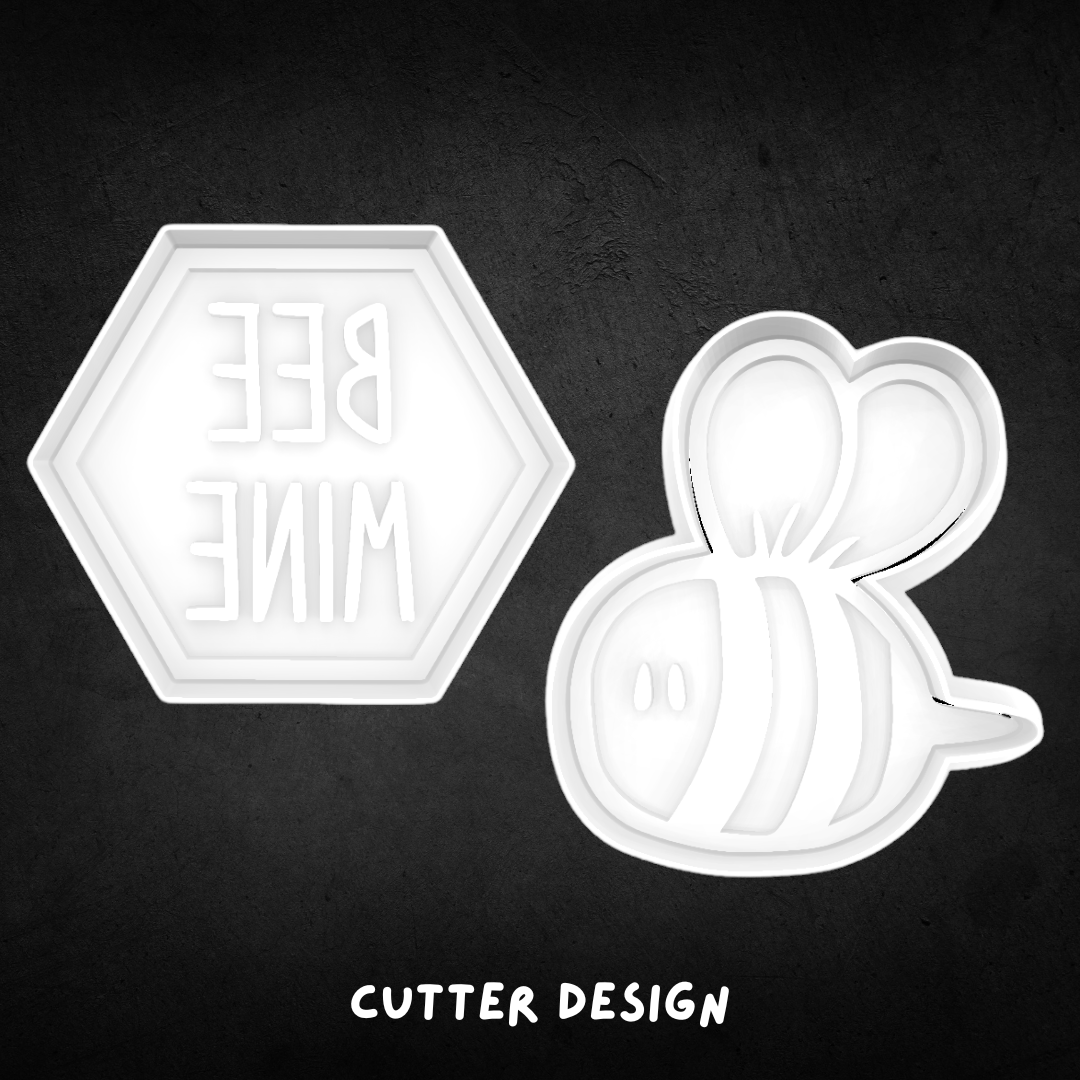 Bee Mine (Set of 2) Cookie Cutter and Stamp
