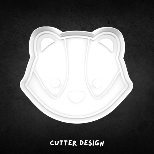 Badger Face Cookie Cutter and Stamp