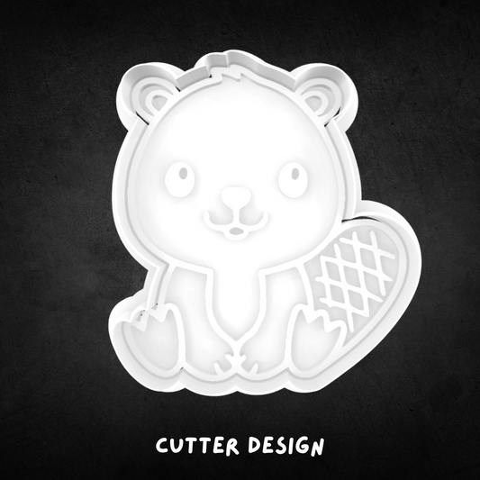 Beaver Cookie Cutter and Stamp