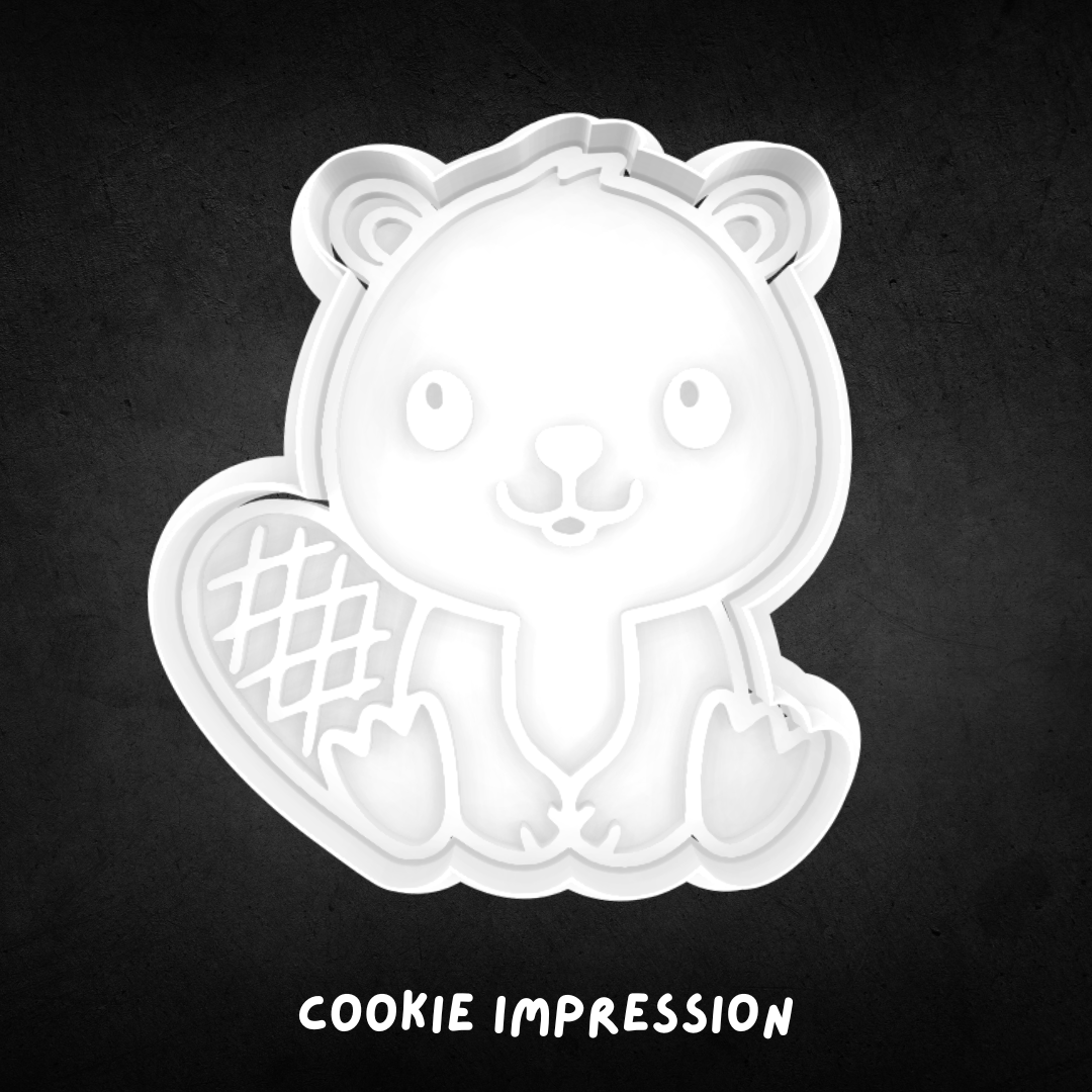 Beaver Cookie Cutter and Stamp