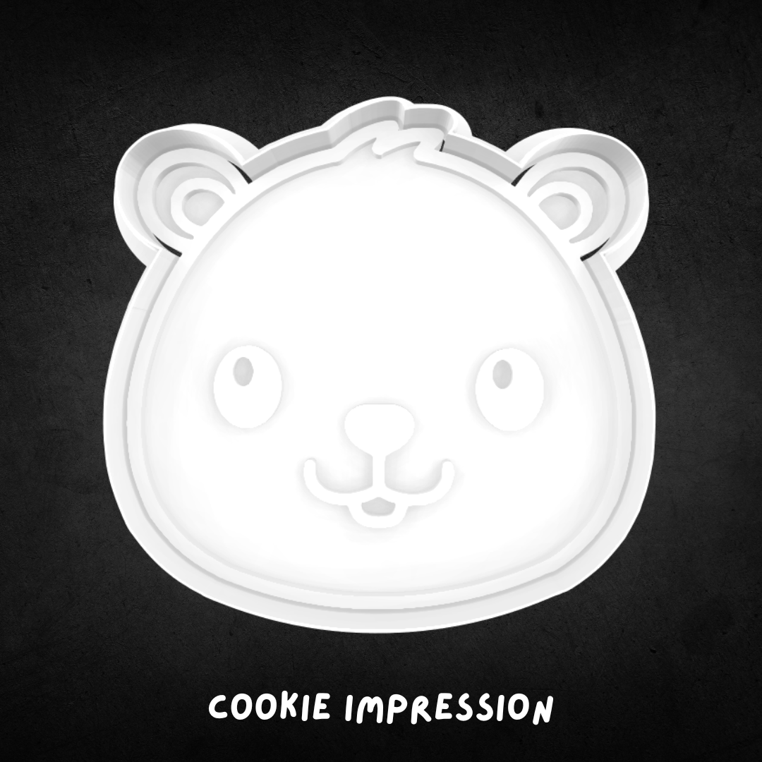 Beaver Face Cookie Cutter and Stamp