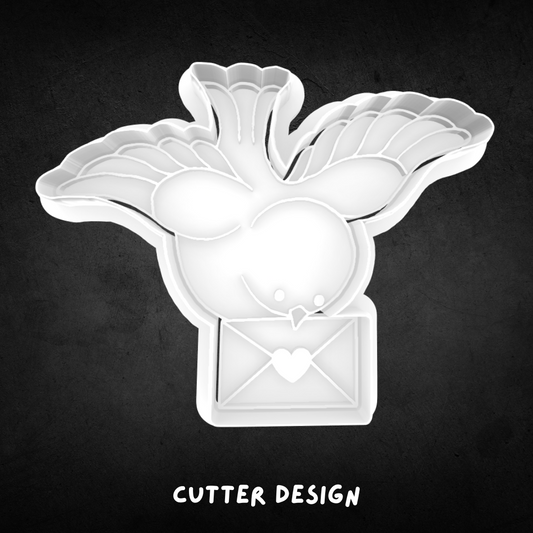 Love Letter Messenger Bird Cookie Cutter and Stamp
