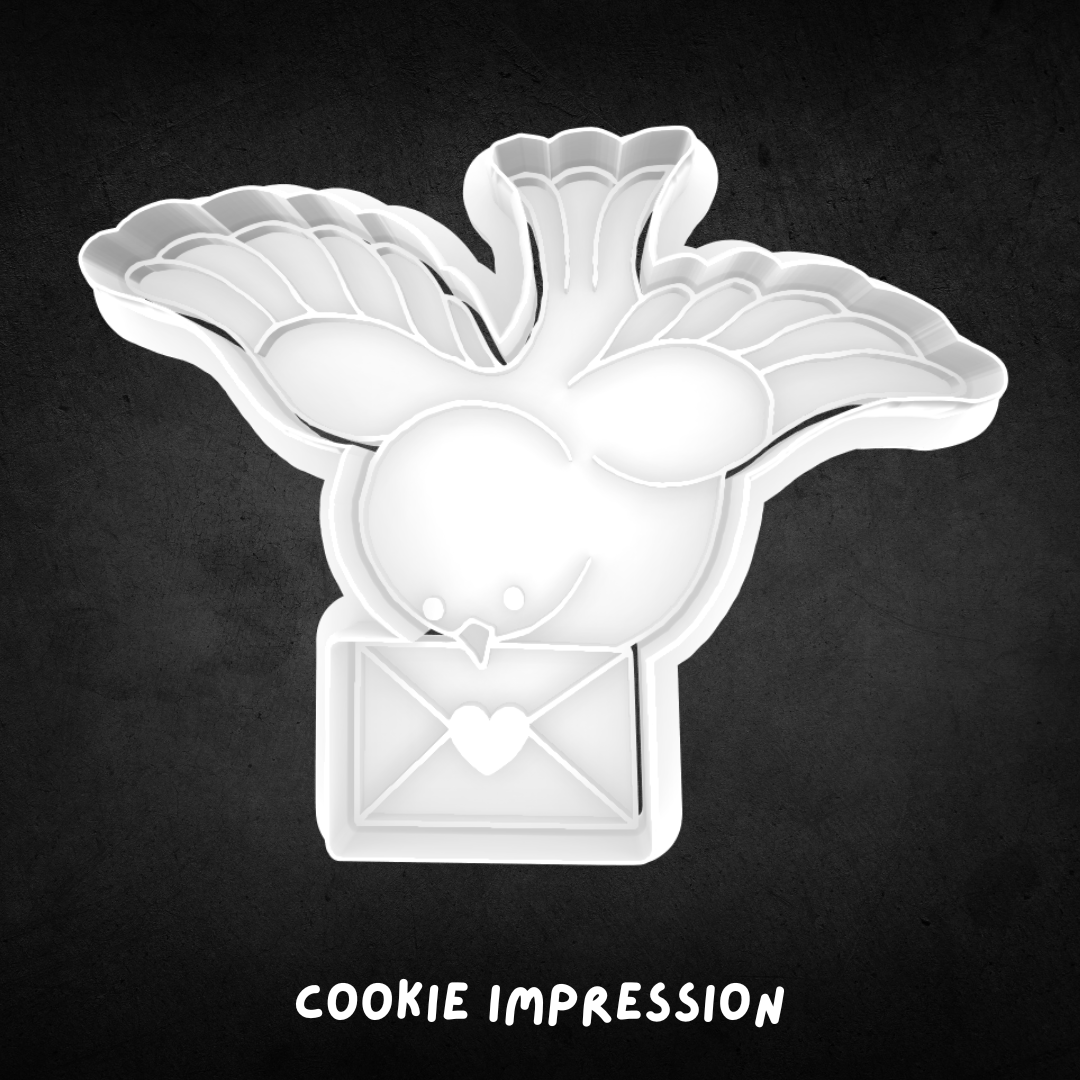 Love Letter Messenger Bird Cookie Cutter and Stamp