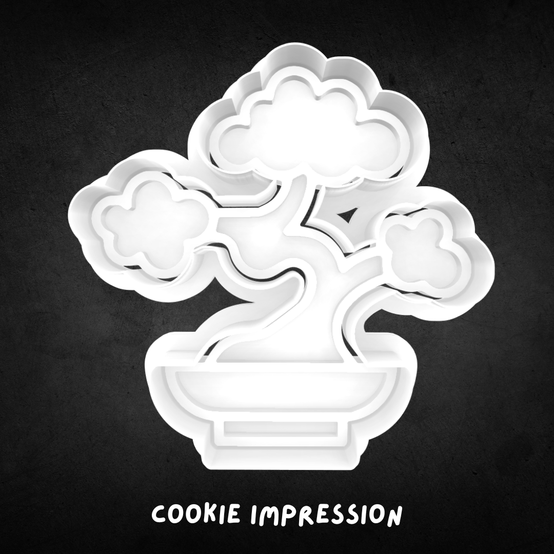 Bonsai Tree Cookie Cutter and Stamp