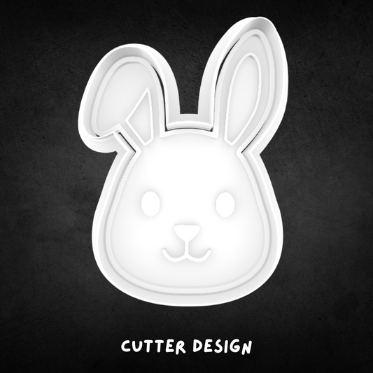 Floppy Eared Bunny Face Cookie Cutter and Stamp
