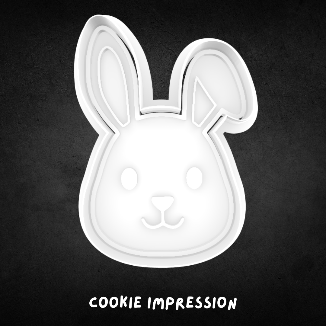 Floppy Eared Bunny Face Cookie Cutter and Stamp