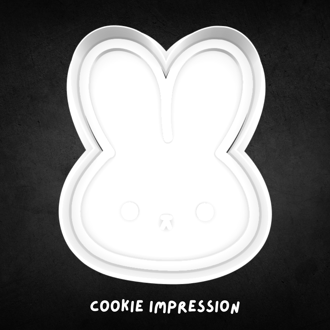 Kawaii Bunny Face Cookie Cutter and Stamp