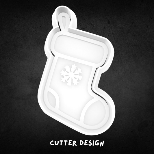 Christmas Stocking 01 Cookie Cutter and Stamp
