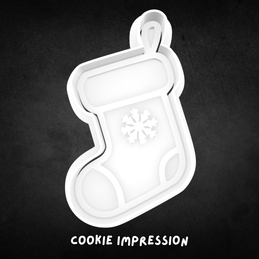 Christmas Stocking 01 Cookie Cutter and Stamp