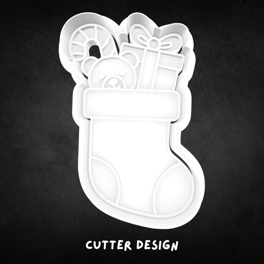 Christmas Stocking 02 Cookie Cutter and Stamp