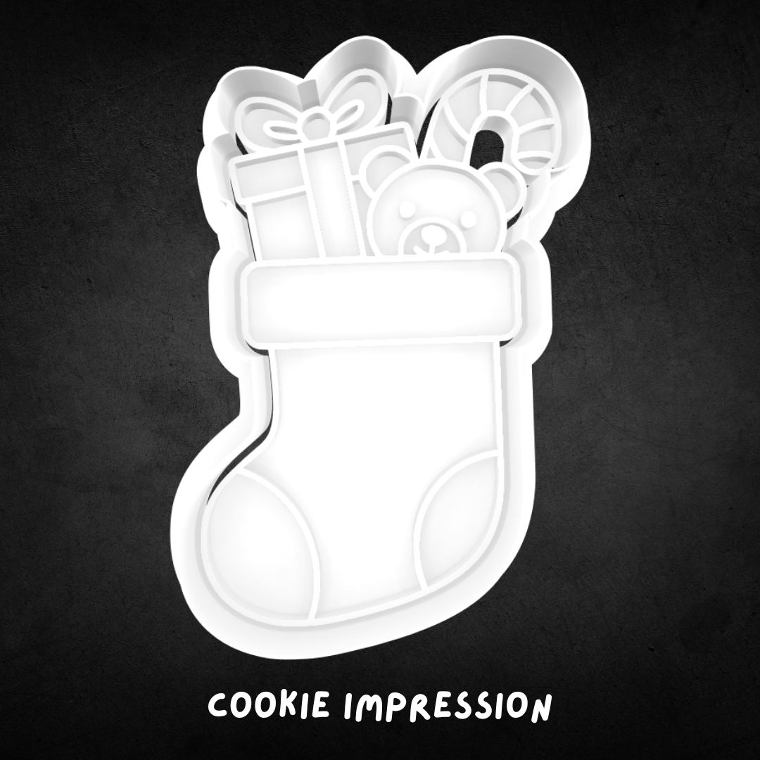 Christmas Stocking 02 Cookie Cutter and Stamp
