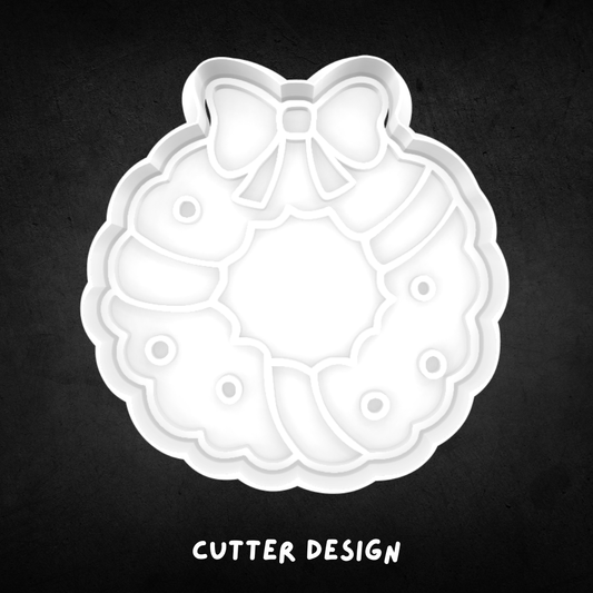Christmas Wreath Cookie Cutter and Stamp