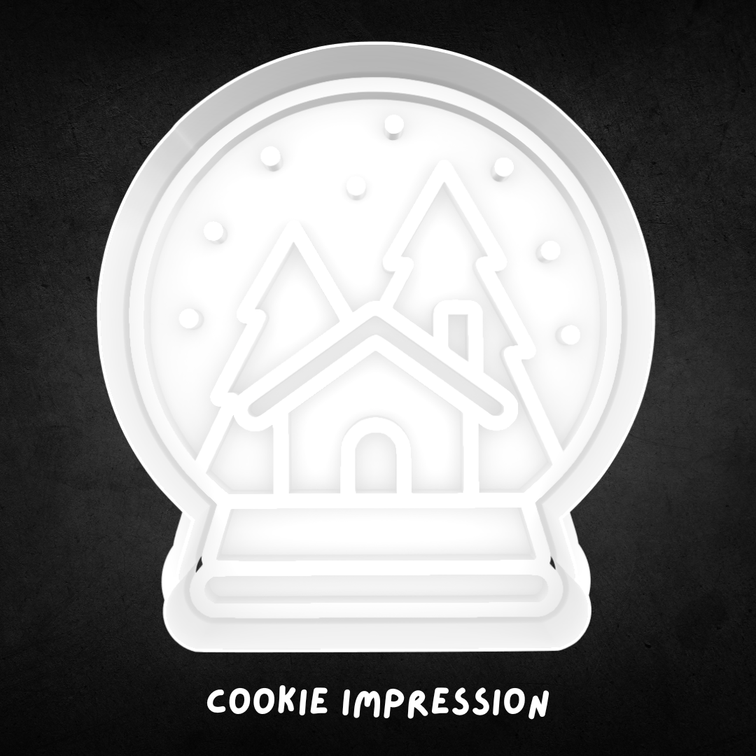 Christmas Snow globe 02 Cookie Cutter and Stamp