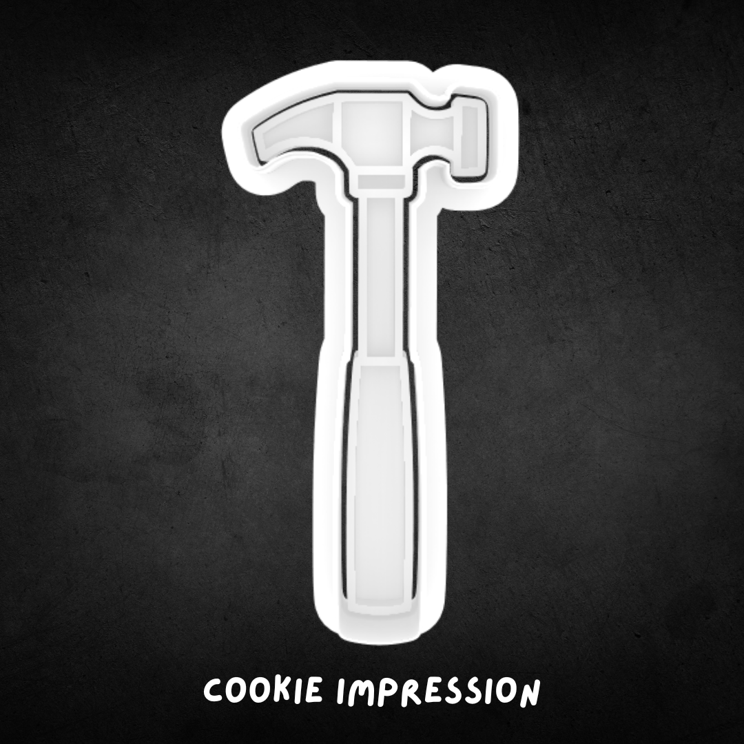 Claw Hammer Cookie Cutter and Stamp