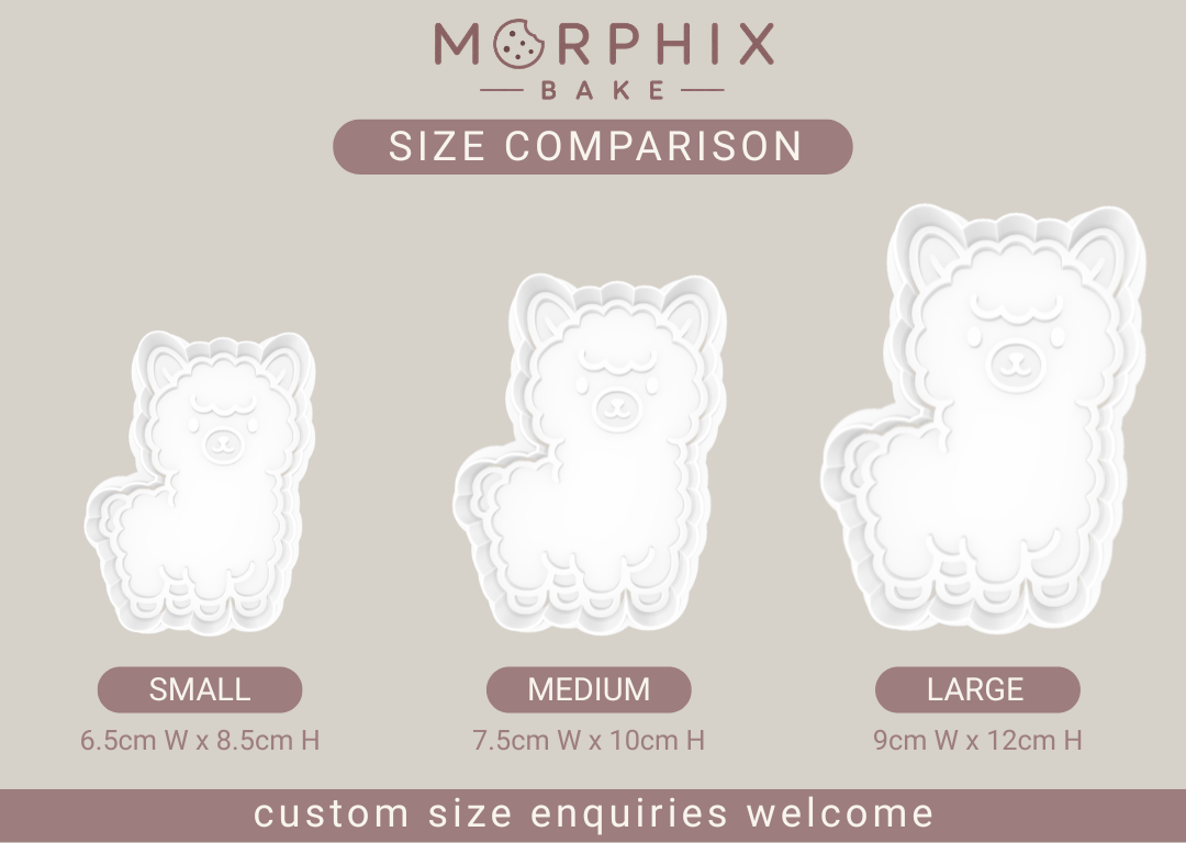 Alpaca Cookie Cutter & Stamp