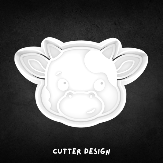 Cow Face Cookie Cutter and Stamp