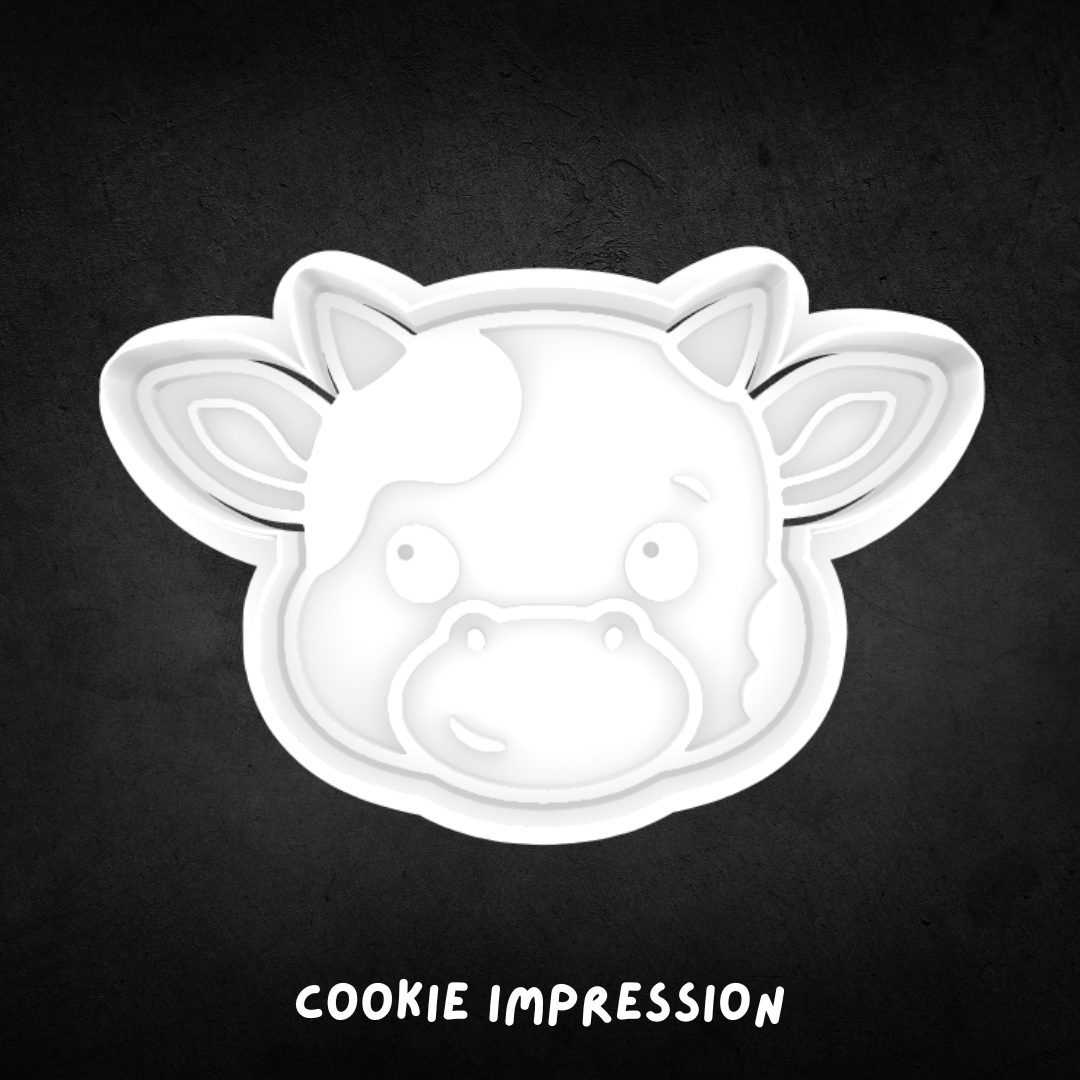 Cow Face Cookie Cutter and Stamp
