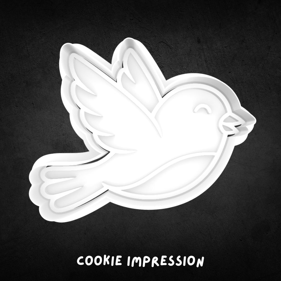 Cute Flying Bird Cookie Cutter and Stamp