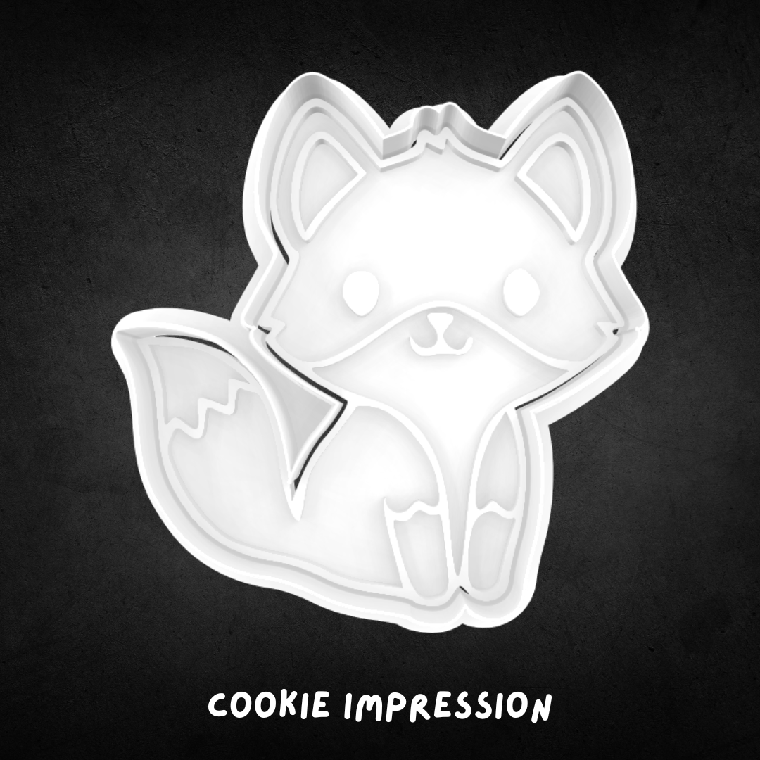 Cute Fox Cookie Cutter and Stamp
