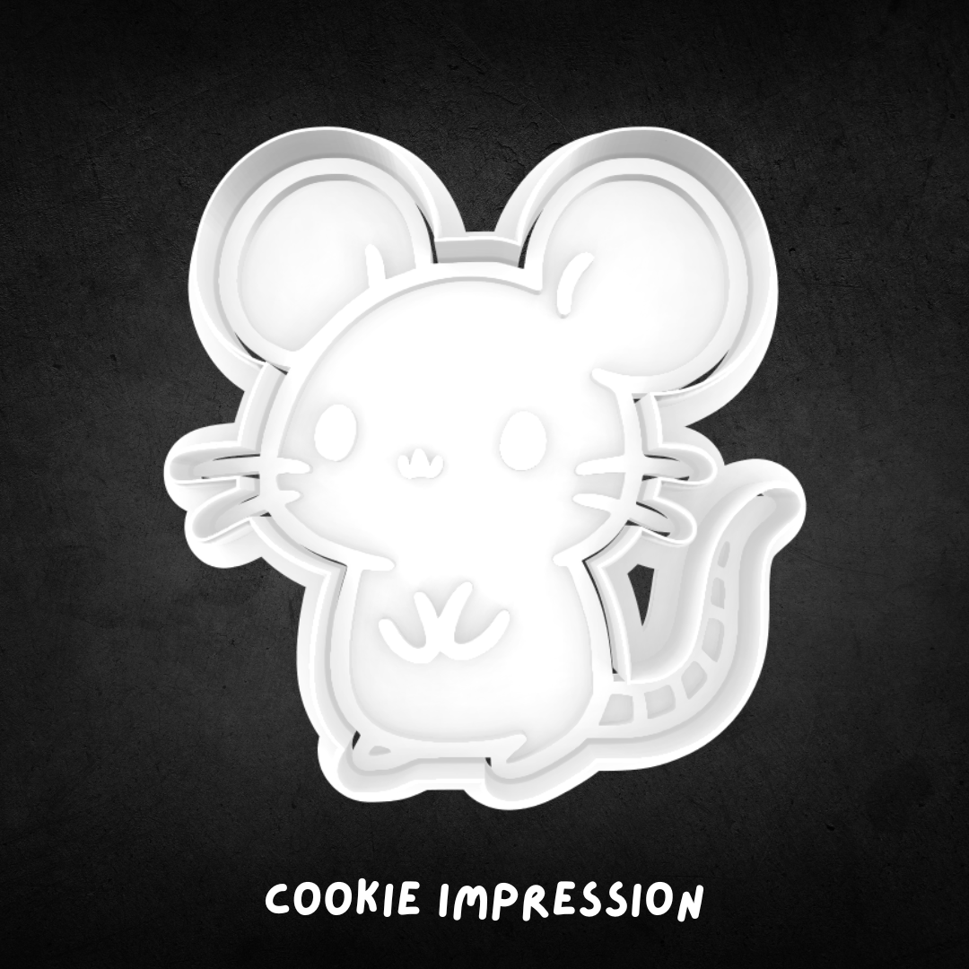 Mouse Cookie Cutter and Stamp