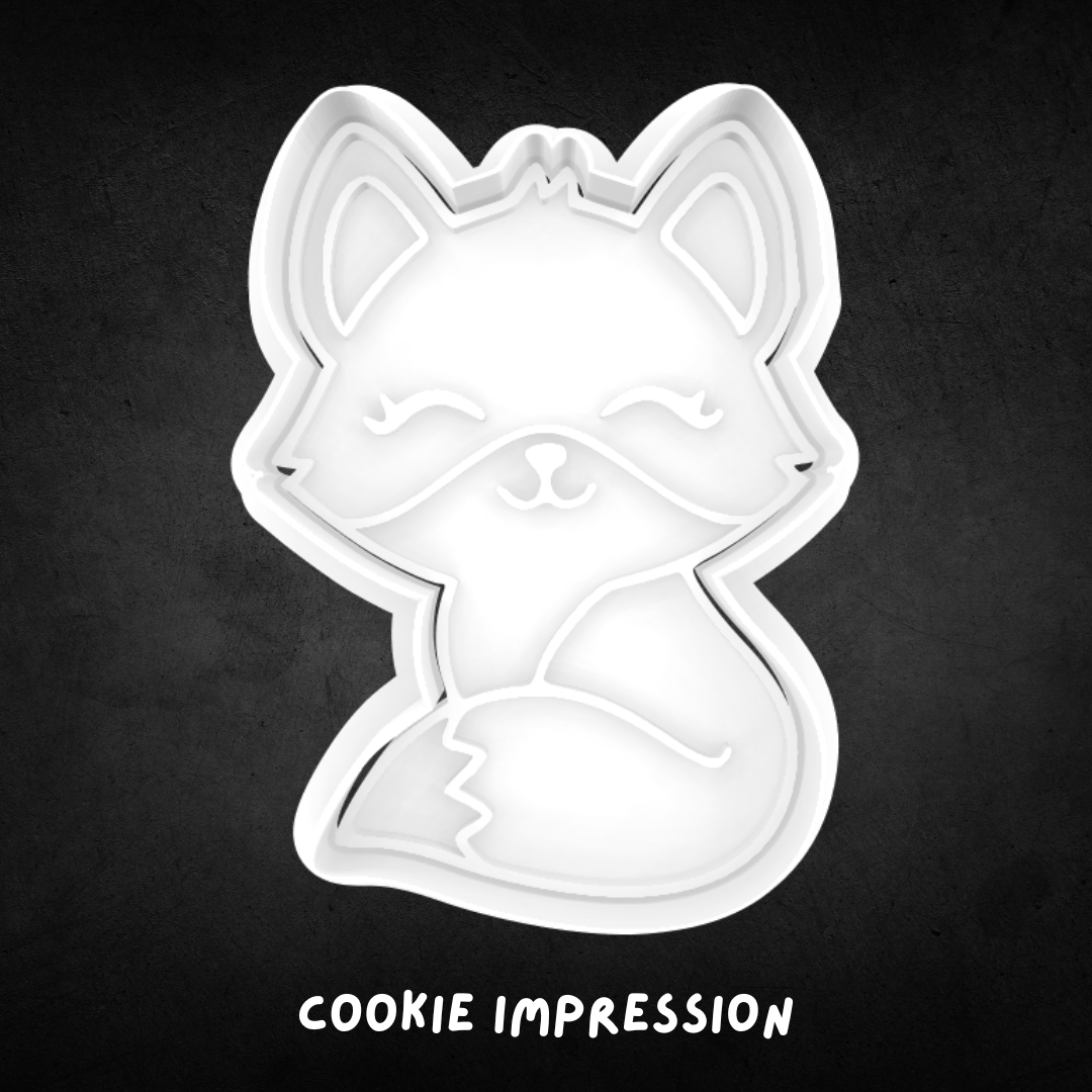 Sitting Fox Cookie Cutter and Stamp