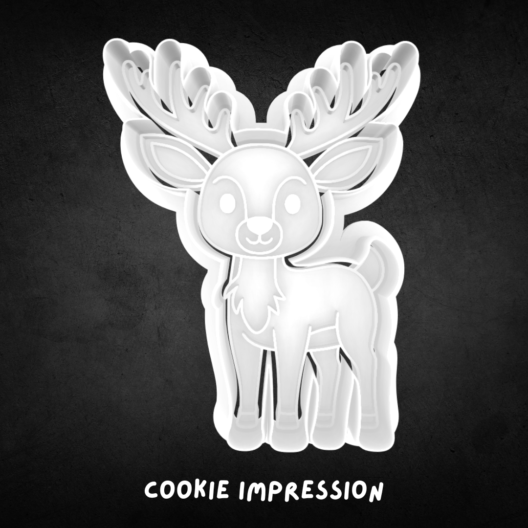 Reindeer Cookie Cutter and Stamp