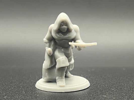 Human Assassin with Crossbow Character Figure Fantasy Tabletop Game Dungeons and Dragons 3D Resin Printed