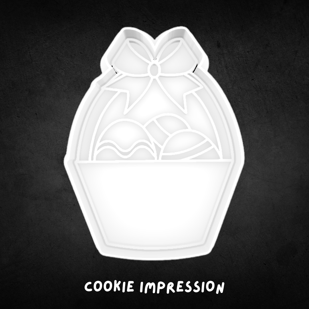 Easter Egg Basket Cookie Cutter and Stamp