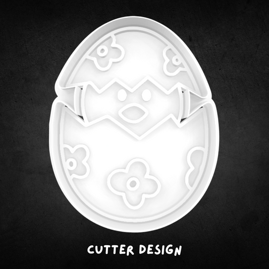 Easter Hatching Chick Cookie Cutter and Stamp