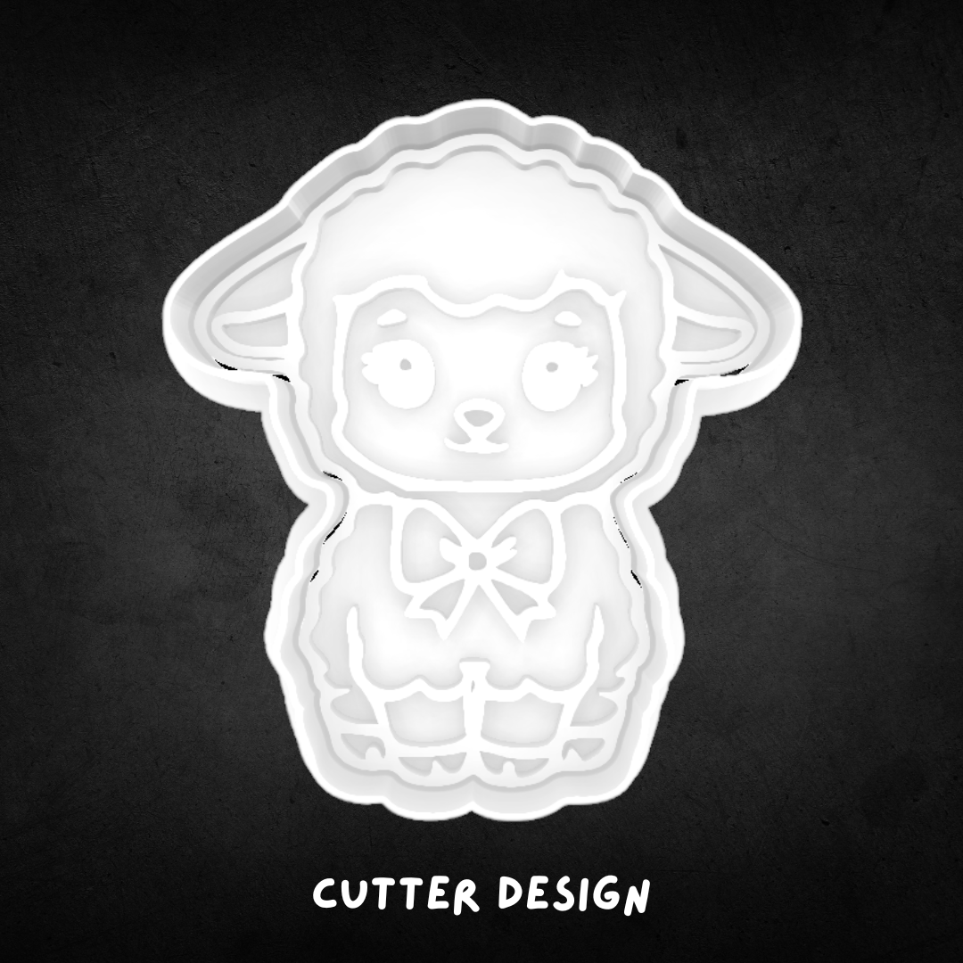 Lamb Cookie Cutter and Stamp