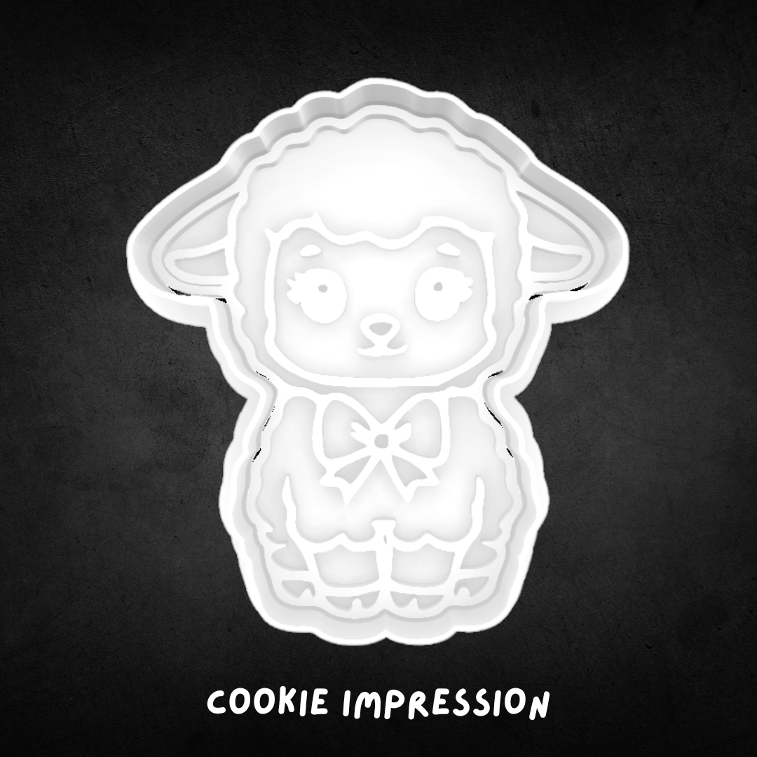 Lamb Cookie Cutter and Stamp