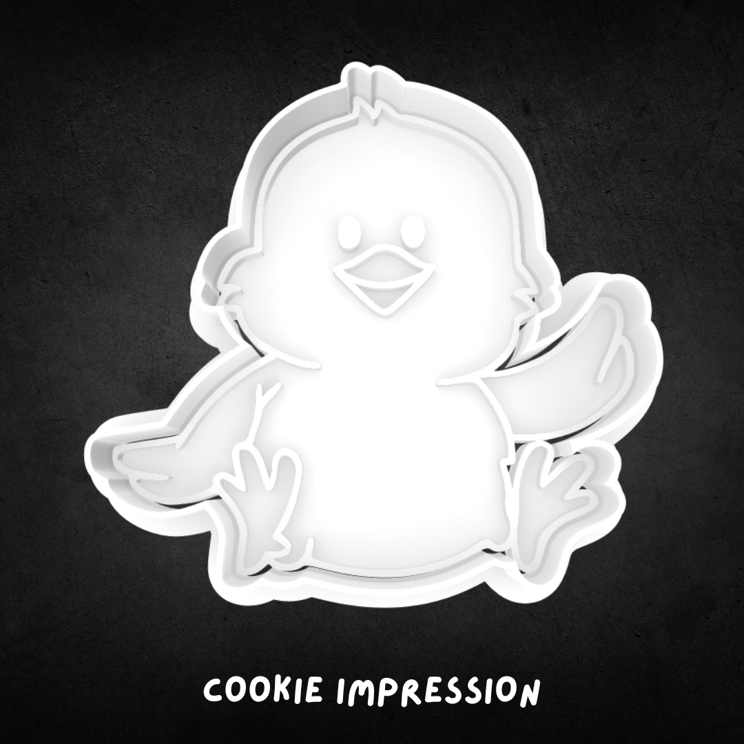 Sitting Chick Cookie Cutter and Stamp