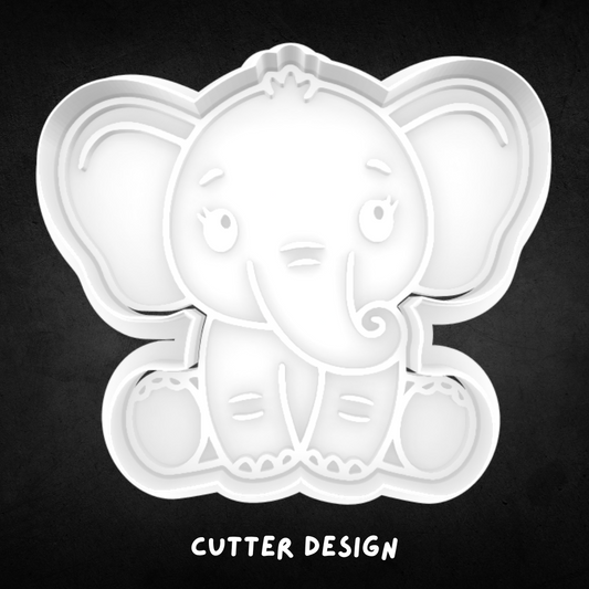 Elephant Cookie Cutter and Stamp