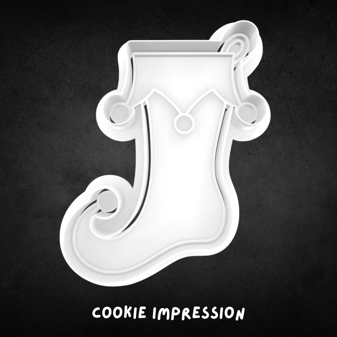 Christmas Elf Stocking Cookie Cutter and Stamp