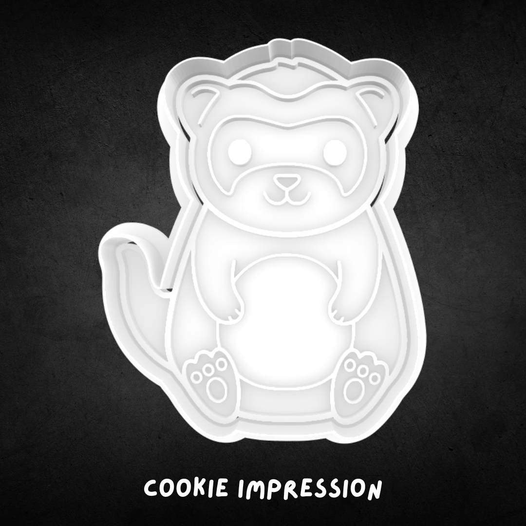 Ferret Cookie Cutter and Stamp