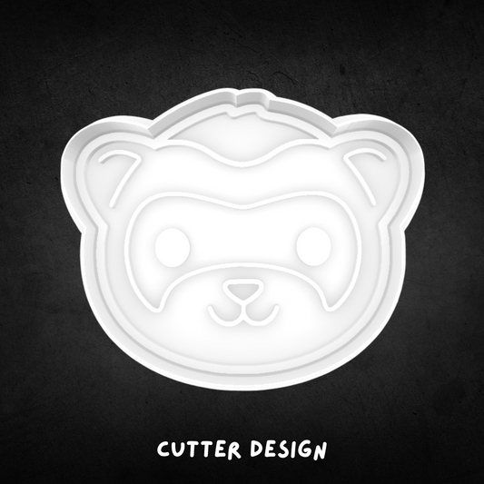 Ferret Face Cookie Cutter and Stamp