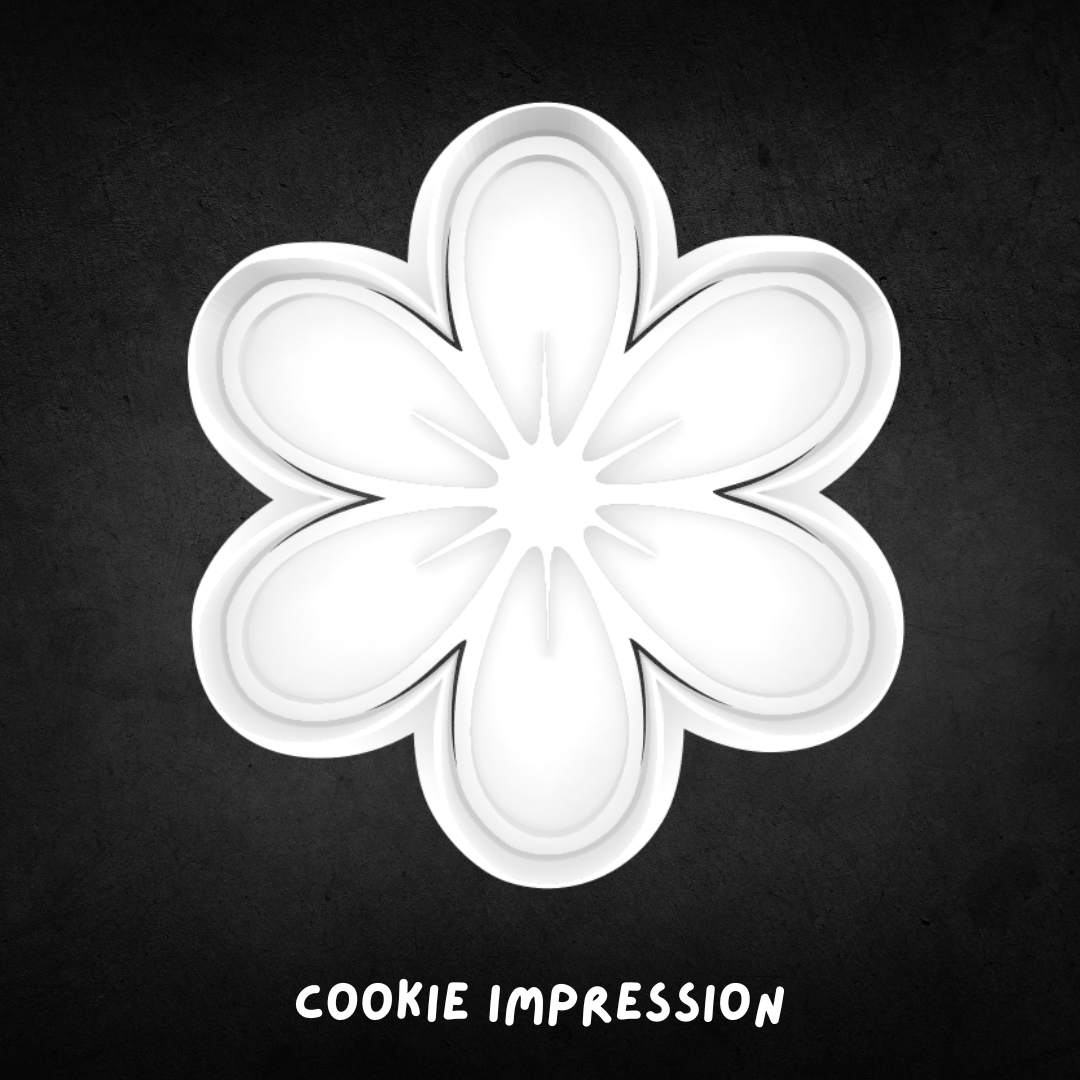 Flower 02 Cookie Cutter and Stamp