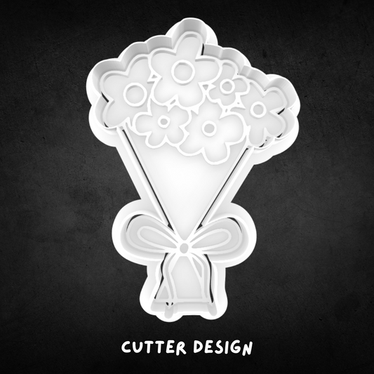 Flower Bouquet Cookie Cutter and Stamp
