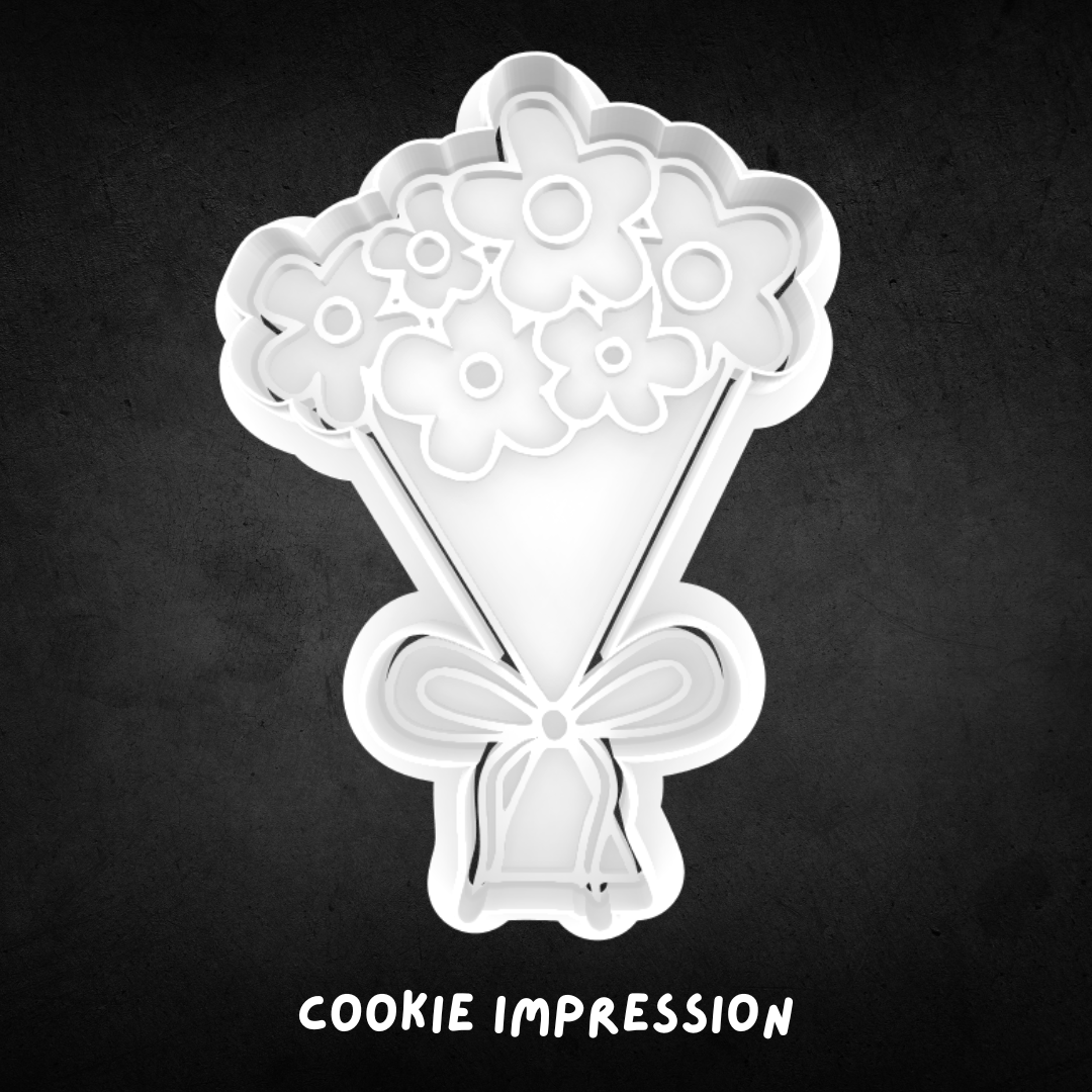 Flower Bouquet Cookie Cutter and Stamp