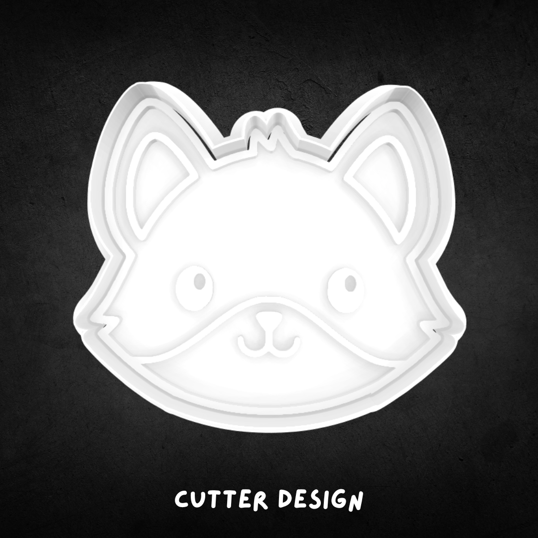 Fox Face Cookie Cutter and Stamp