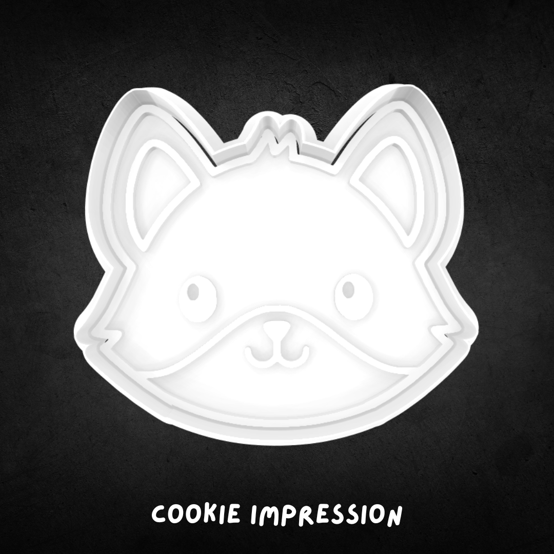 Fox Face Cookie Cutter and Stamp