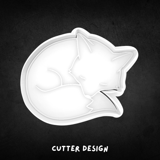 Sleeping Fox Cookie Cutter and Stamp
