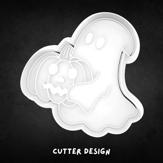 Halloween Ghost with Jack-O-Lantern Cookie Cutter and Stamp