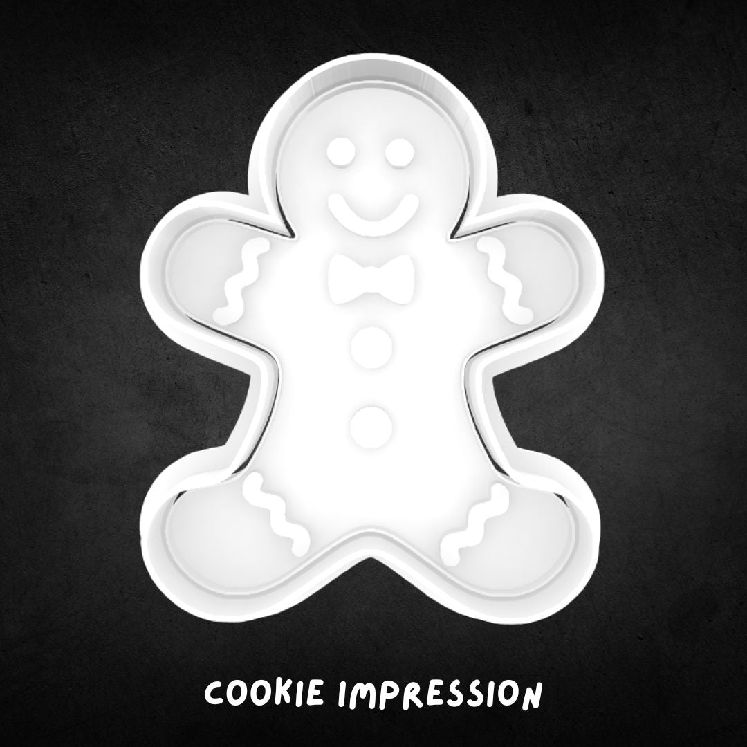 Christmas Gingerbread Man Cookie Cutter and Stamp