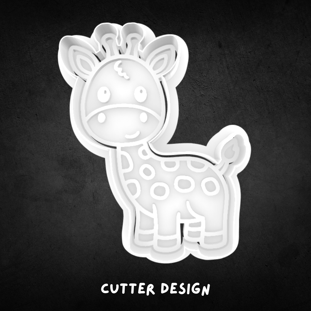 Giraffe Cookie Cutter and Stamp