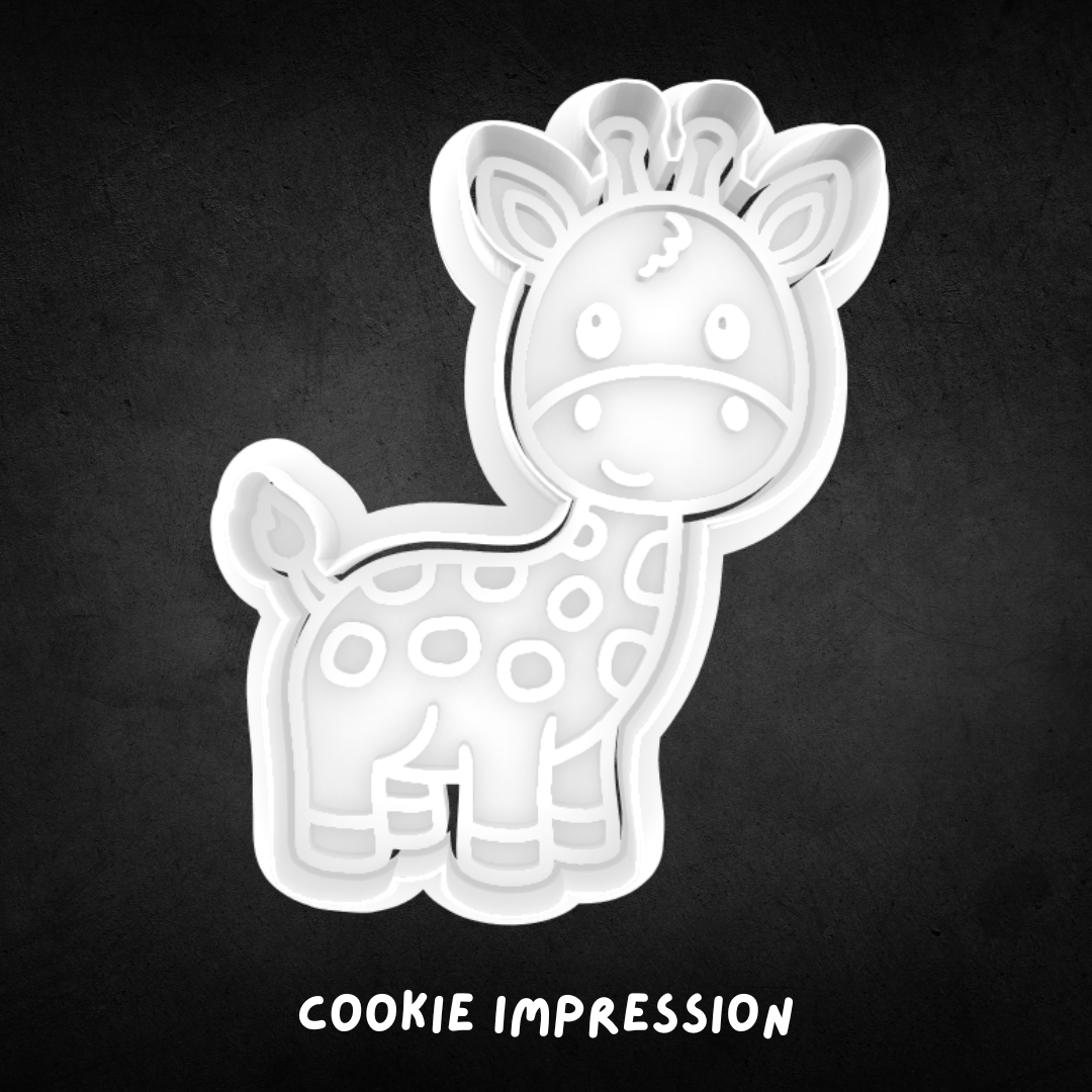 Giraffe Cookie Cutter and Stamp