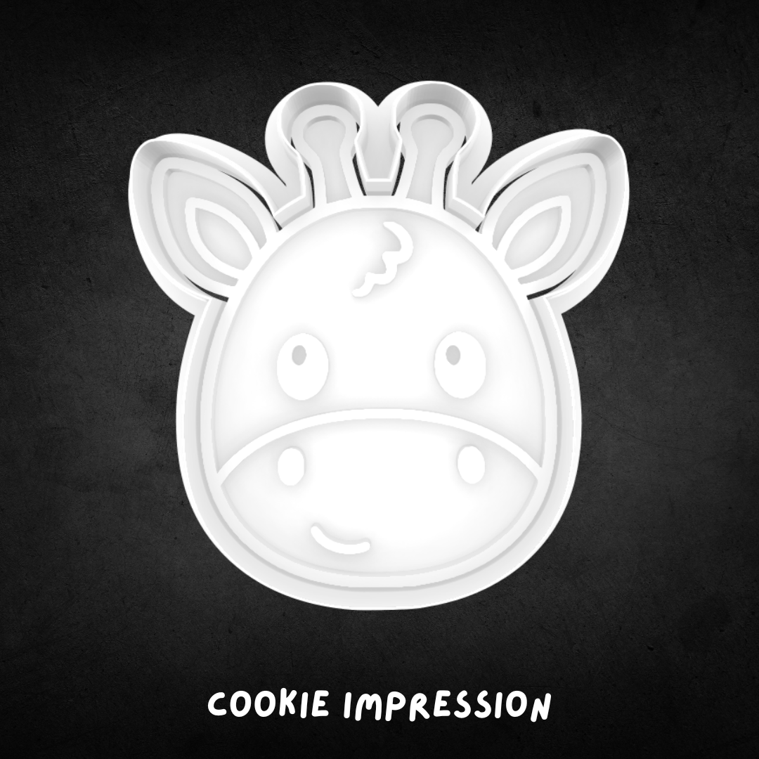 Giraffe Face Cookie Cutter and Stamp