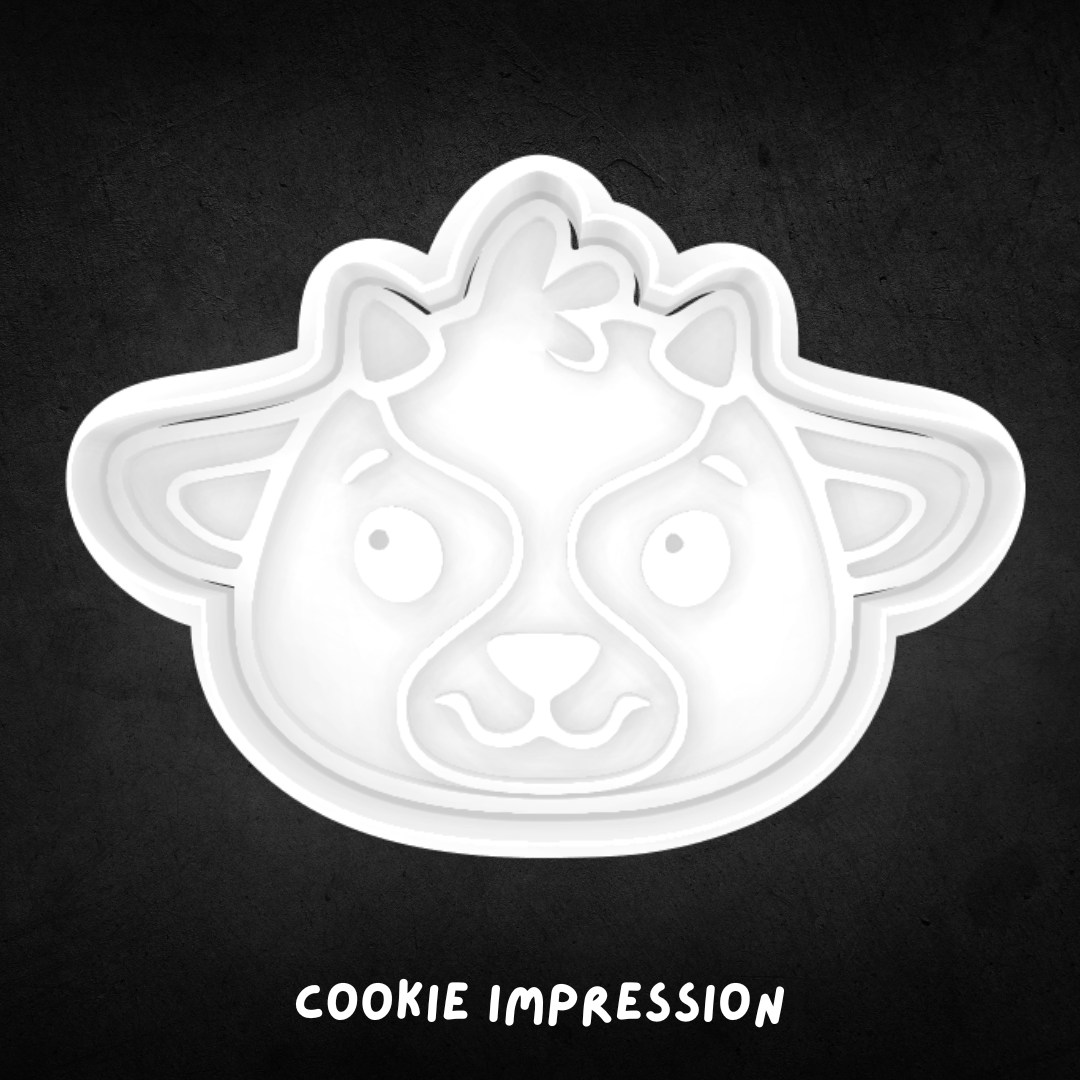 Goat Face Cookie Cutter and Stamp