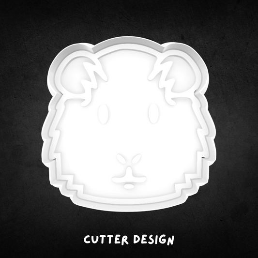Guinea Pig Face Cookie Cutter and Stamp