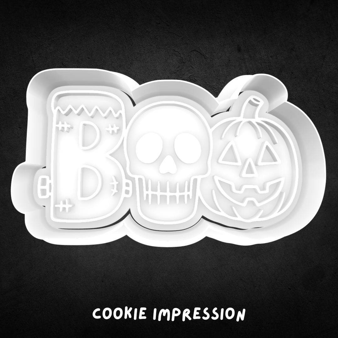 Halloween BOO Cookie Cutter and Stamp